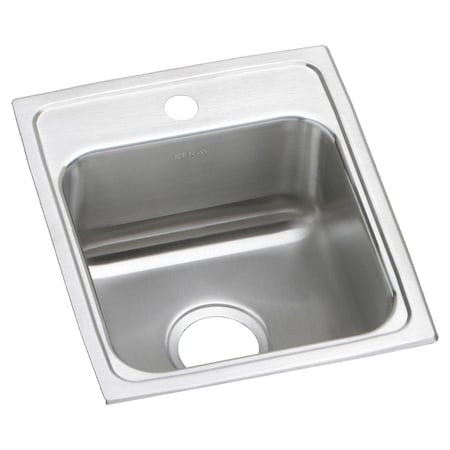 Elkay Lustertone Stainless Steel 15 X 17-1/2 X 6-1/2 Single Bowl Top Mount Ada Sink LRADQ1517651